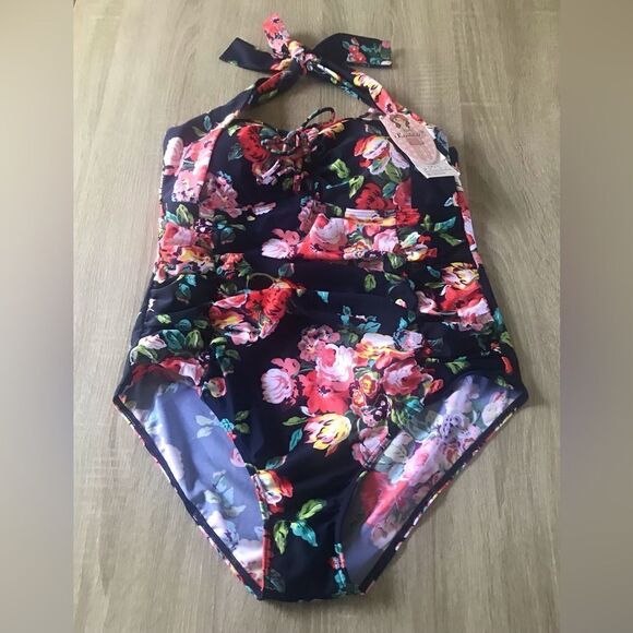 NWT … S.XIANZI “Size: 50” Floral Swimsuit - Picture 1 of 5